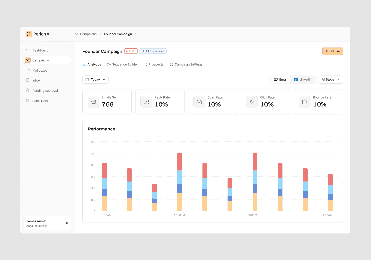PerlonAI dashboard redesign